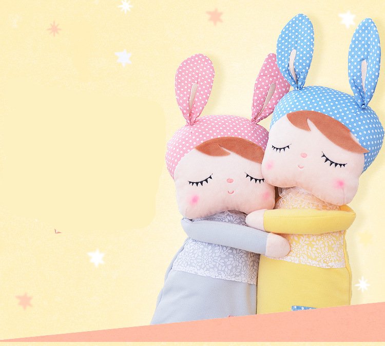 2 Piece Metoo Doll Soft Plush Toys For Girls Baby Cute Rabbit Beautiful Angela Stuffed Animals For Kids
