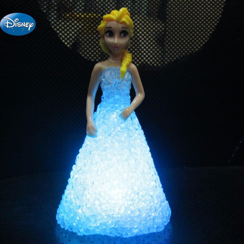 Frozen Elsa Action Princess crystal doll with LED light girl Anna Toy Figures