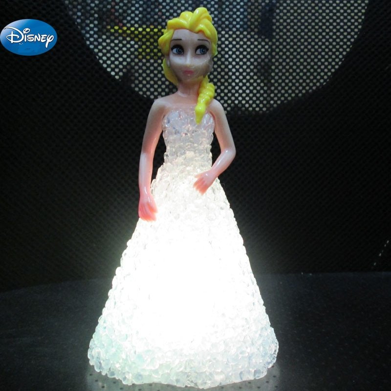 Frozen Elsa Action Princess crystal doll with LED light girl Anna Toy Figures