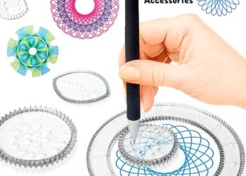 22pcs Spirograph Drawing set Interlocking Gears Wheels Geometric ruler Drawing Accessories Creative Educational Toy