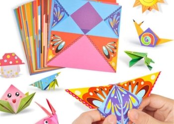 54 PCS Origami Paper Book for Animal Pattern 3D Puzzle DIY Folding Handmade Arts and Crafts Toys