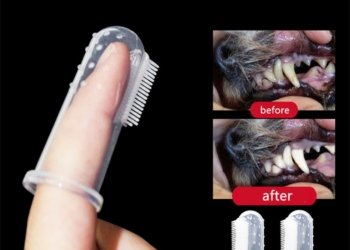 Super Soft Pet Finger Toothbrush Bad Breath Tartar Dog Cat Teeth Cleaning Tool