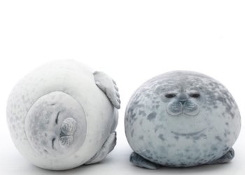 Angry Blob Seal Pillow Chubby 3D Novelty Sea Lion Doll Plush Stuffed Toy