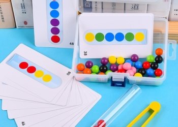 Clip beads test tube children logic concentration fine motor training game Montessori teaching aids educational toy