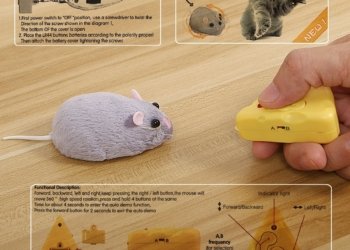 Wireless Electronic Remote Control Plush RC Mouse Hot Flocking Emulation Rat, Cat, Dog, Joke Scary Trick Toys