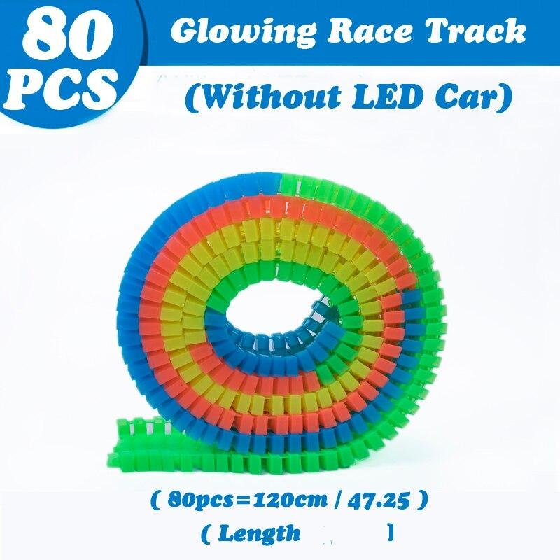 Magical Tracks Luminous Racing Track Car With Colored Lights DIY Plastic Glowing In The Dark Creative Toys For Kids