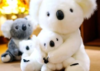 Super cute high simulation koala bear plush craft puppet Baby Accompany Doll Toy