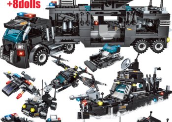 SWAT Series Building Blocks City Police Station Vehicle Car Helicopter Robot figures Bricks Educational Toys