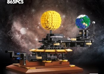 Cada 865PCS City Solar System Earth and Sun Clock Building Blocks Science Experiment Education Bricks Toys