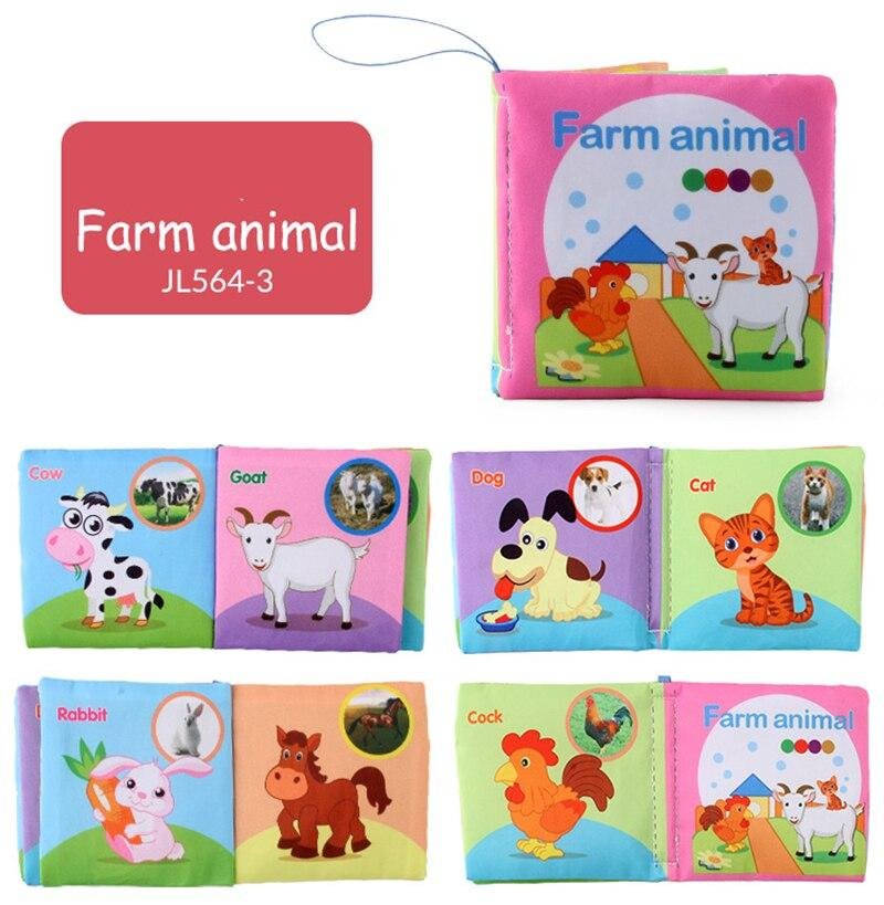 Hand Puppet Fabric Books Newborn Baby Educational Cloth Book Kids Early Learning Develop Cognize Reading Puzzle Book Toys игрушк