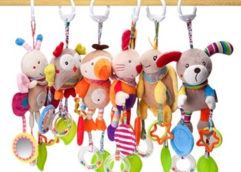 Newborn Baby Rattles Plush Stroller Animal Mobiles Hanging Bell Educational Baby Toys
