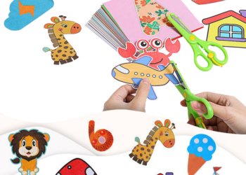 96 Pcs/Set Cartoon Color Paper Cutting DIY Handcraft Art Learning Educational Toy