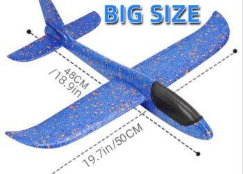 50 CM Foam Glider Hand Throw Airplane Light Inertial EPP Bubble Outdoor Launch Cool Toys for Kids