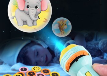 Flashlight Projector Torch Lamp Cute Cartoon Creativity Cool Toys For Kids