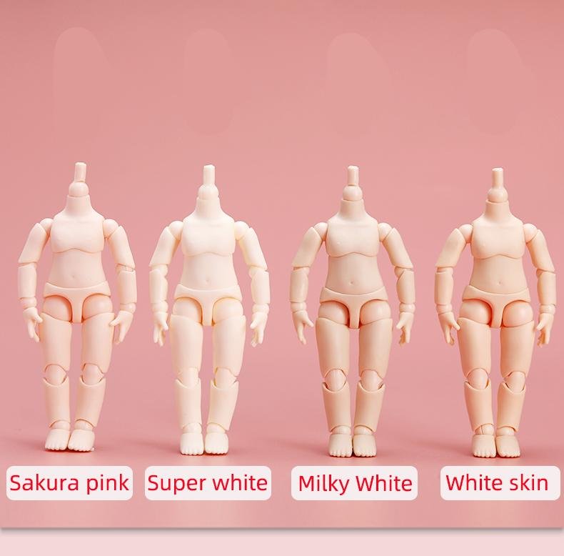 new 11CM bjd body YMY body for obitsu11 GSC head ob11 1/12BJD doll body spherical joint doll toy hand group