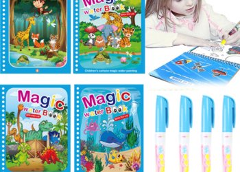 Magical Water Drawing Montessori Reusable Coloring Book Early Learning and Education Toys