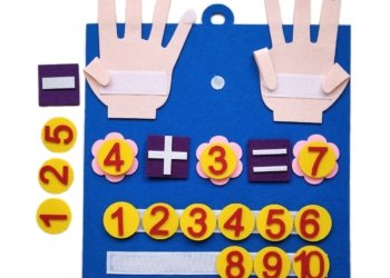 Montessori Felt Finger Numbers Math Counting Early Learning and Education Toys