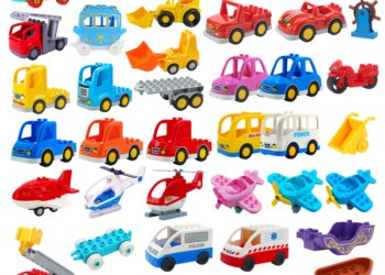 Big Building Blocks Accessories Compatible Traffic Series Assembly Educational Meccano Toys