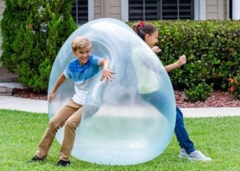 Bubble Ball Balloon Blowing Transparent Inflatable Shower Water Filled Outdoor Toys for Kids