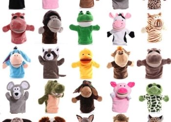 25cm Animal Hand Cartoon Plush Baby Puppets Pretend Telling Story Doll Toy