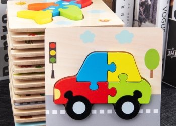 Baby Wooden 3D Cartoon Animal Intelligence Jigsaw Puzzles