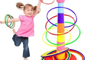 Children Throw Circle Game Ferrule Stacked Indoor Outdoor Sensory Toys For Kids