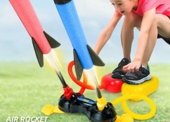 Outdoor Foot Launcher Eva Foam Cotton Soaring Rocket Safe Sports Sensory Toys For Kids