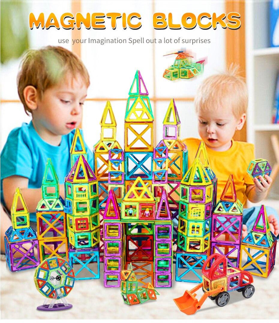 KACUU Big Size Magnetic Designer Construction Set Building Toy Magnetic Blocks Educational Toys