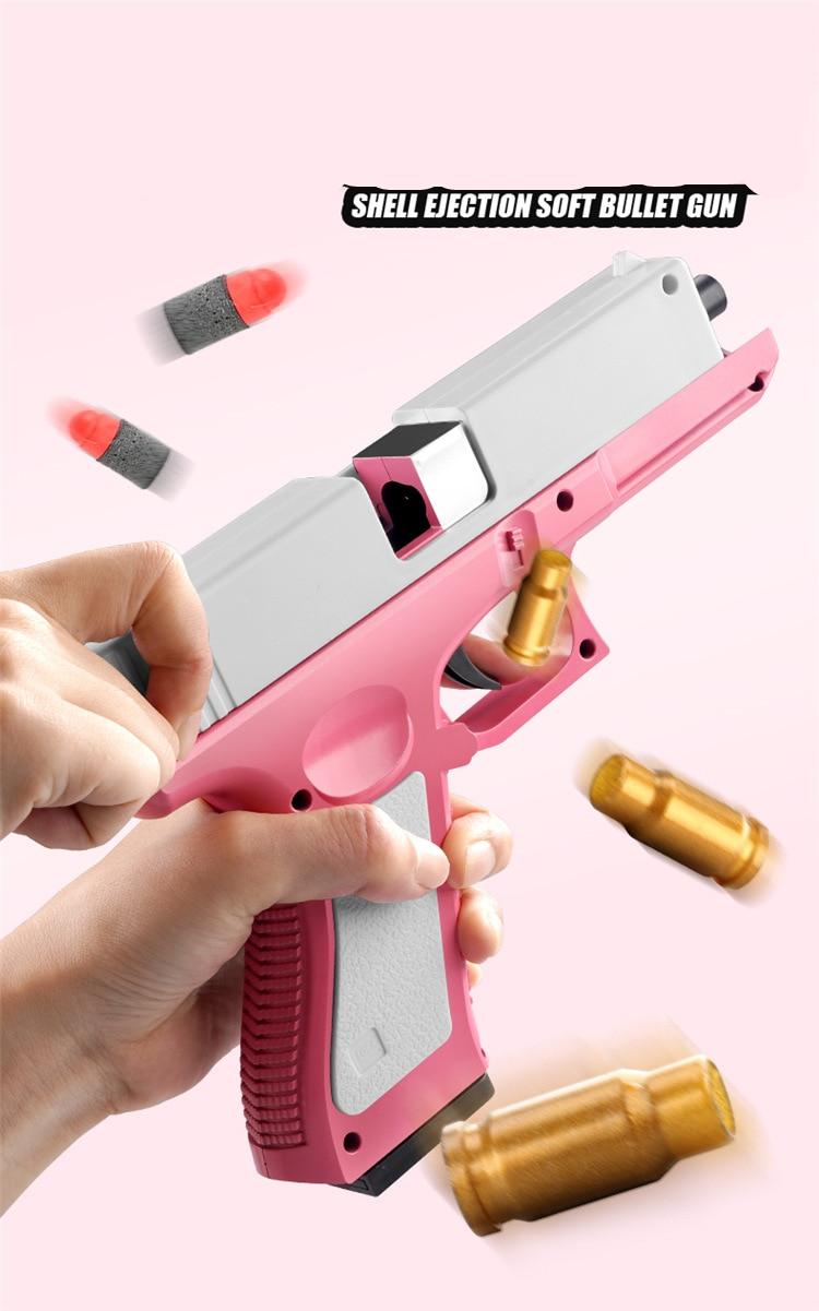 Shell Ejecting Desert Eagle M1911 Glock Airsoft Pistol Soft Bullet Toy Gun Weapon Children Armas Blaster Shoot Outdoor Game Boys