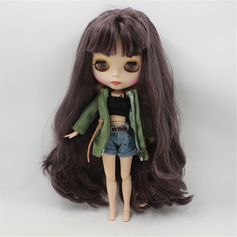 Trendy Style Army Green Jacket with Shorts and Top for 1/6 Dolls