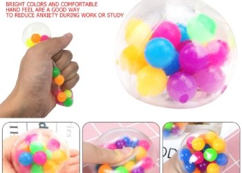 Rainbow Beaded Stress Ball