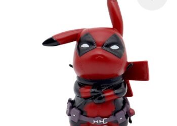 12cm Kawaii Pikachu Cos Deadpool Anime Characters Q Version of Cartoon Animation Cool Toys for Kids