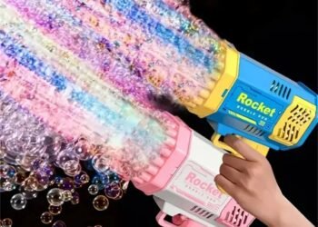 40 Hole Rocket Launcher Handheld Portable Electric Automatic Bubble Gun Toys for 3 Year Olds