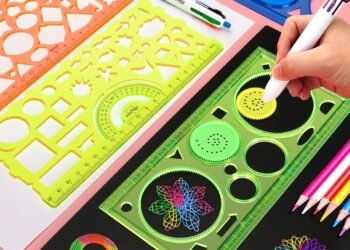 Geometry Spirograph Stencils Set Painting Template Creative Educational Arts Crafts and Games Toy