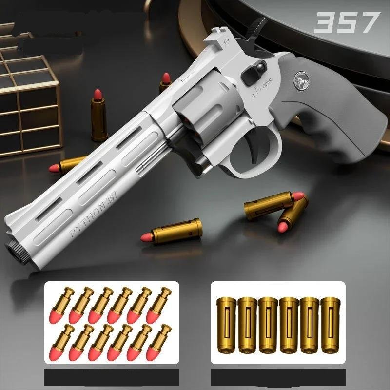 Continuous Firing Pistol ZP5 357 Revolver Launcher Soft Dart Bullet Toy Guns CS Outdoor Weapon Birthday Gift for Kids Adult