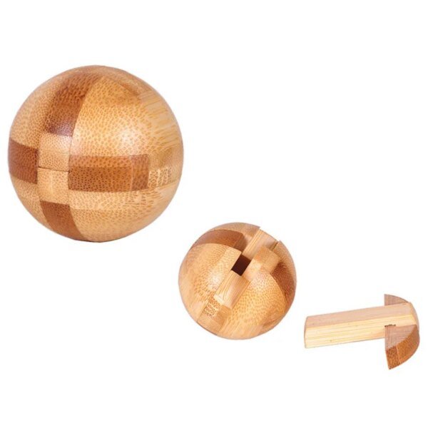 Small Lu Ban Lock IQ Brain Teaser Educational Kong Ming Unlock Puzzle Wooden Toys For Kids - Image 5