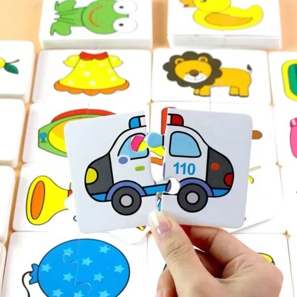 32 Pcs Enlightenment Card Matching Puzzle Early Education Cartoon Pattern Cognitive Boys and Girls Toys - Image 4