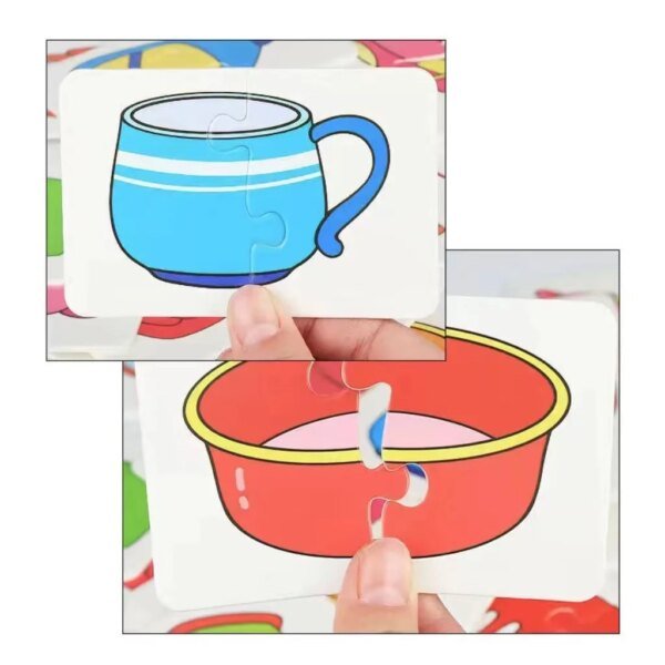 32 Pcs Enlightenment Card Matching Puzzle Early Education Cartoon Pattern Cognitive Boys and Girls Toys - Image 5
