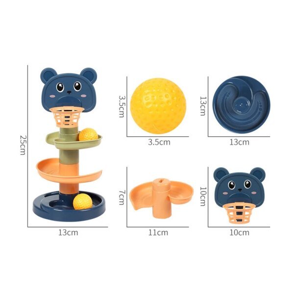 Montessori Baby Toys Rolling Ball Pile Tower Finger Skill Training Educational Games Rotating Stacking Track Infants Development - Image 4