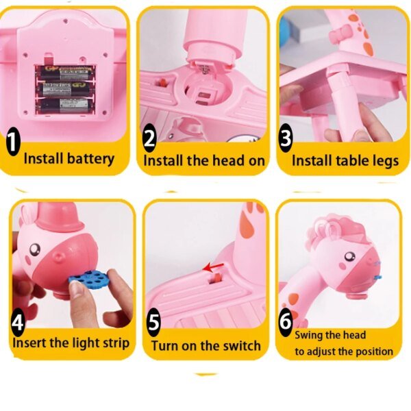 Children led projector drawing table toy painting set table educational board learning tools painting toys for children - Image 4